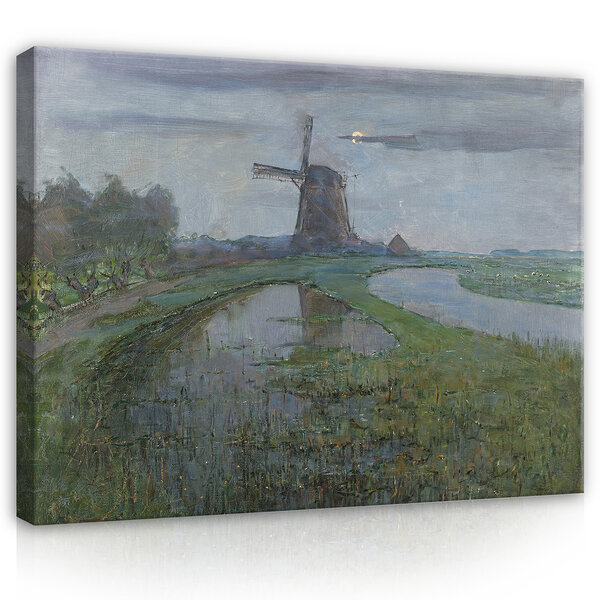 Rijksmuseum Canvas Molen bij Maanlicht Piet Mondriaan RMC59