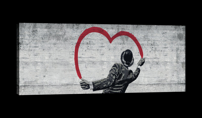 A Gentleman in Love Banksy Canvas Schilderij PP20196O3