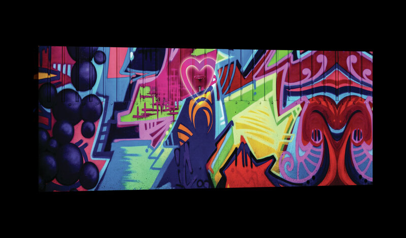 Colourful Abstract Graffiti Canvas Schilderij PP20207O3