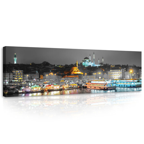 City Panorama from the River View Canvas Schilderij PP10152O3
