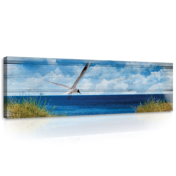 Beach on the boards Canvas Schilderij PP10026O3