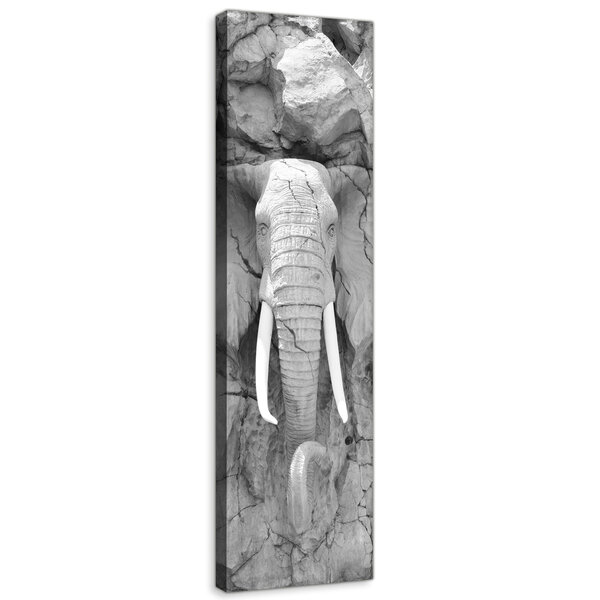Gray Rock Elephant Canvas Schilderij PP10116O3