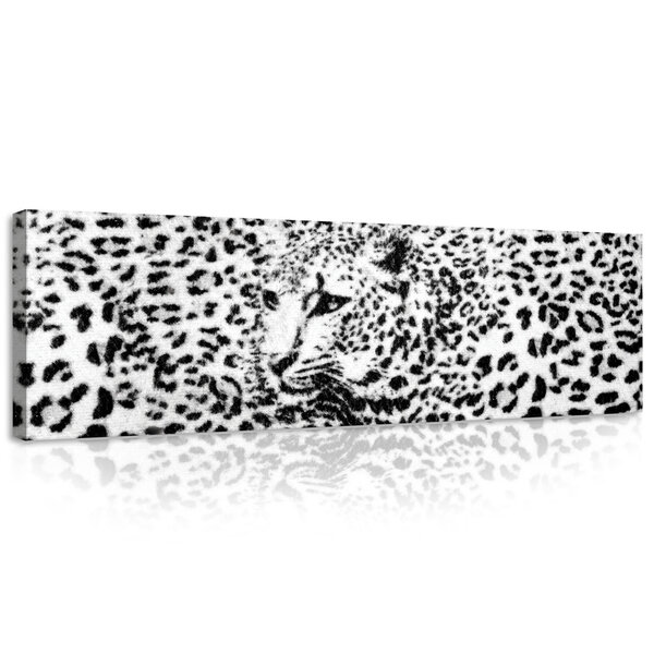 Black and White Cheetah Canvas Schilderij PP20306O3