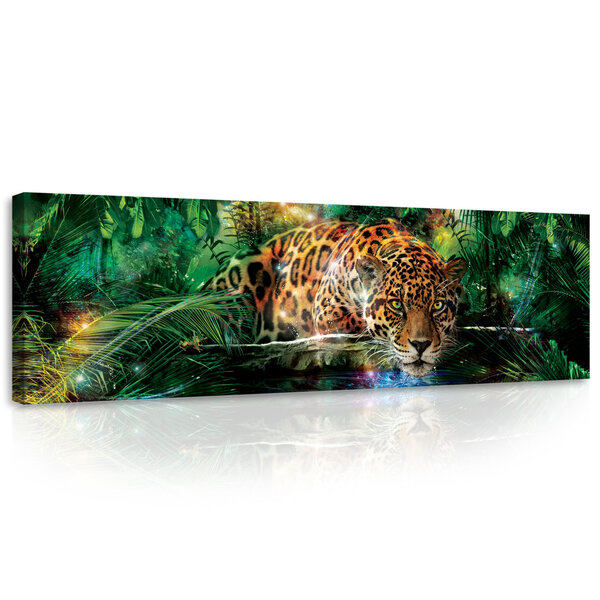 Jaguar in the Jungle Canvas Schilderij PP10212O3