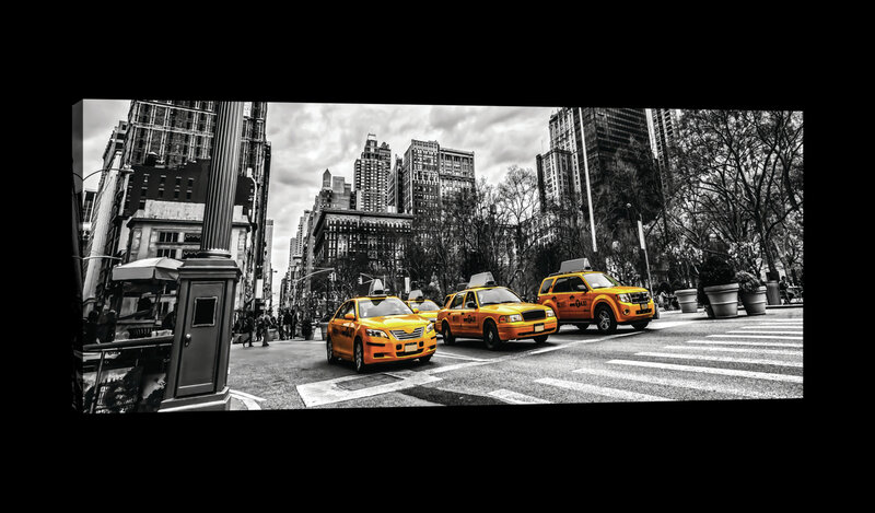 Yellow Cabs Collage Canvas Schilderij PP20243O3