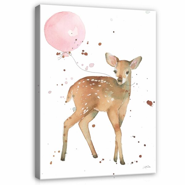 For Children Animals Deer Balloon Canvas Schilderij PP14392O1