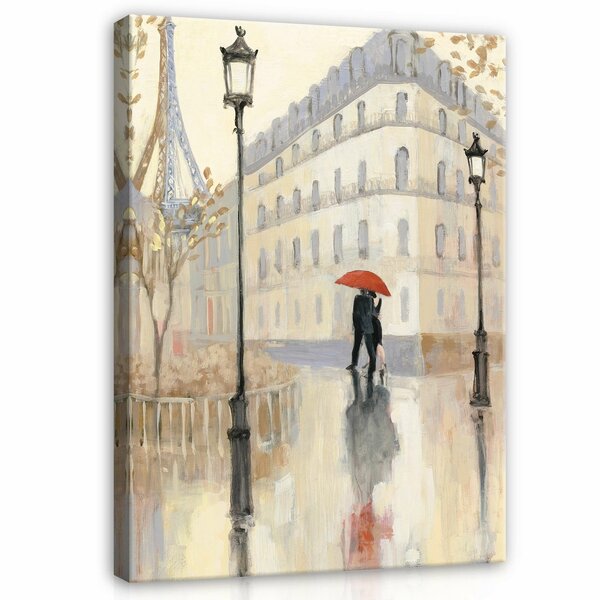 Cities Paris Characters Couples Canvas Schilderij PP14351O1