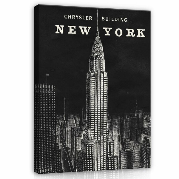 City New York Image Drawing Canvas Schilderij PP14361O1