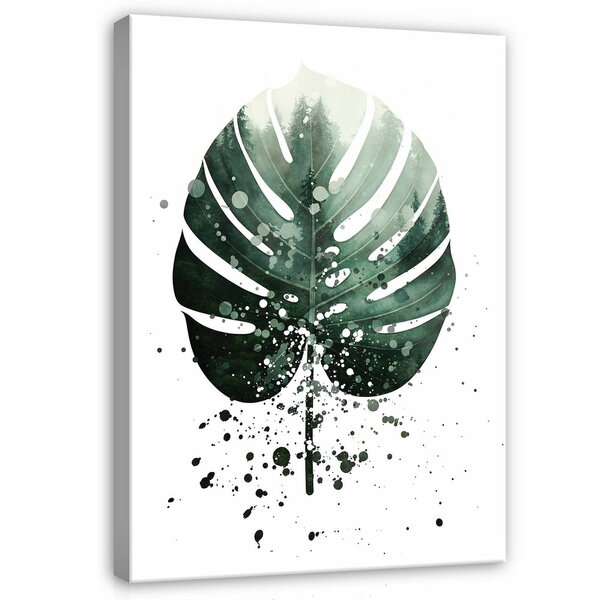 Leaf forest fog Canvas Schilderij PP13752O1