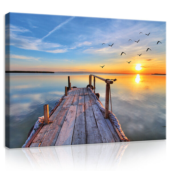 Wooden bridge Canvas Schilderij PP11619O1