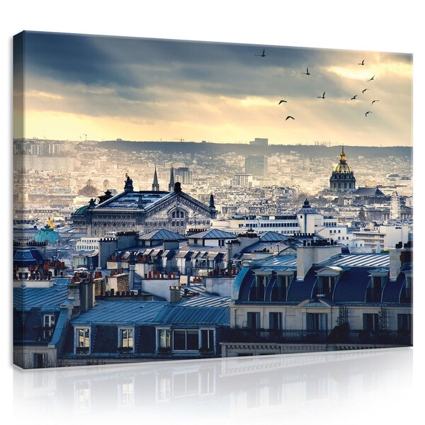 Paris from a bird&#039;s eye view Canvas Schilderij PP11853O1