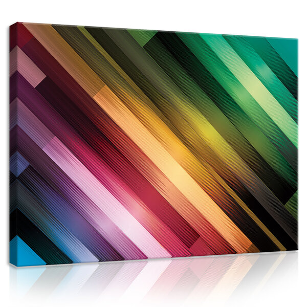 Rainbow Stripes Canvas Schilderij PP20187O1