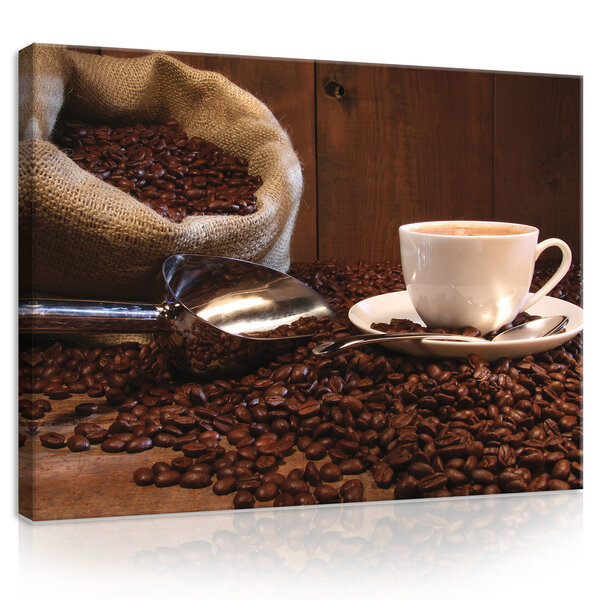 Sack Full of Coffee Beans Canvas Schilderij PP20228O1