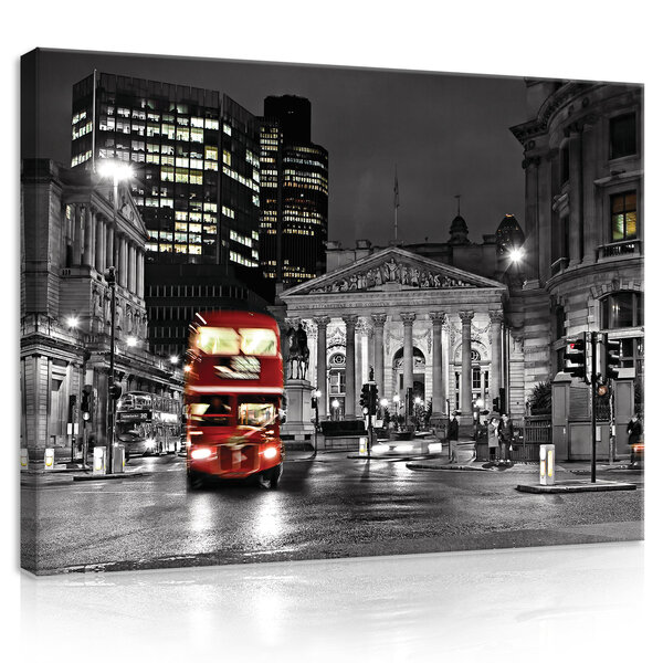 London and Red Double Decker Canvas Schilderij PP298O1