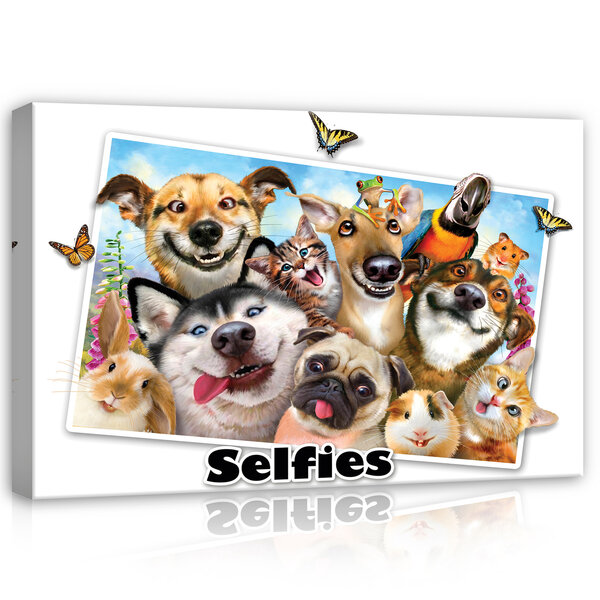 Animals- Selfies Canvas Schilderij PP12812O4