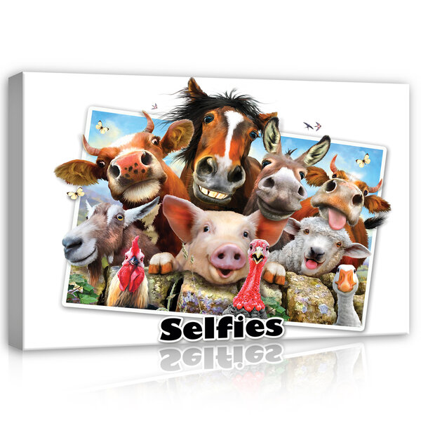 Farm- Selfies Canvas Schilderij PP12808O4
