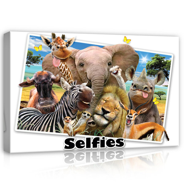 Zoo- Selfies Canvas Schilderij PP12804O4