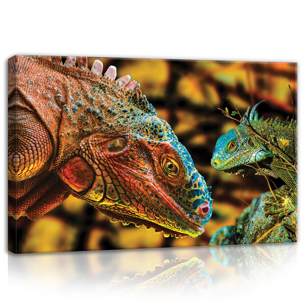 Colourful Komodo Dragon  Canvas Schilderij PP10568O4