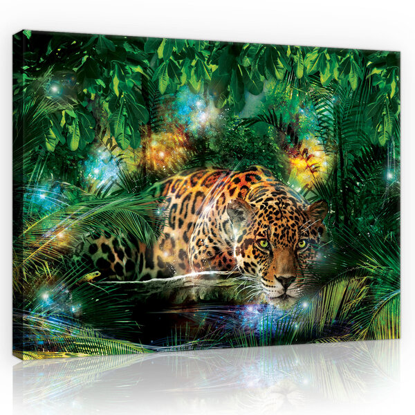Jaguar in the Jungle Canvas Schilderij PP10212O4