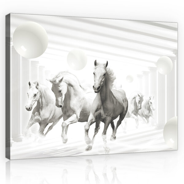 Abstract horses Canvas Schilderij PP10154O4