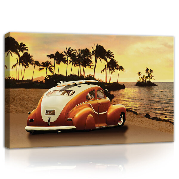 Beetle on the Beach Canvas Schilderij PP20317O4