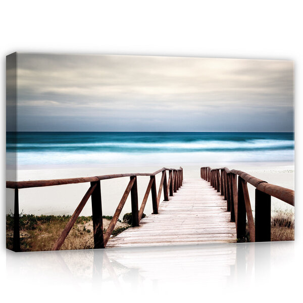 Beach Bridge Canvas Schilderij PP12283O4