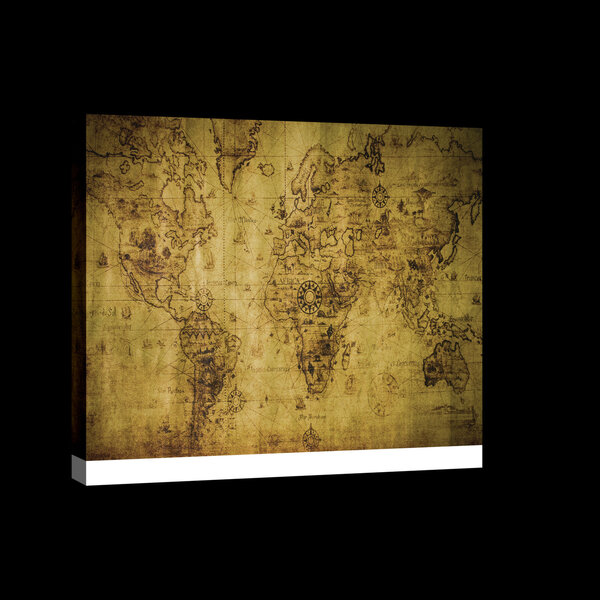 Vintage World Map Canvas Schilderij PP20270O4