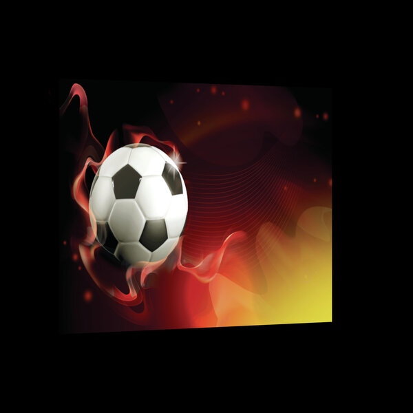 Football on Red Background Canvas Schilderij PP2271O4
