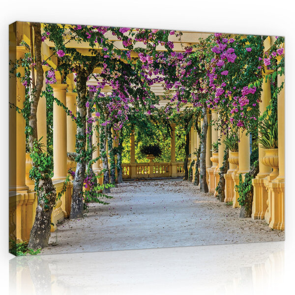 Terrace with flowers Canvas Schilderij PP10896O4