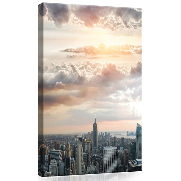 Sunny Sky over New York Canvas Schilderij PP10473O4