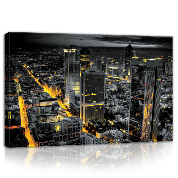 City at night Canvas Schilderij PP21420O4