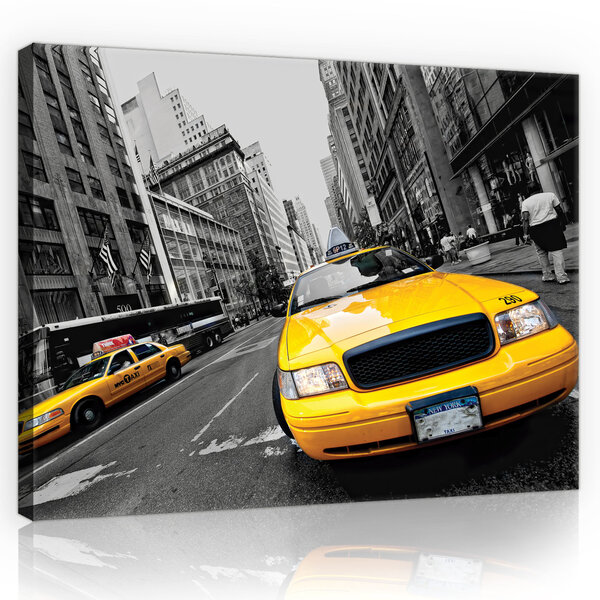 Yellow Taxi Canvas Schilderij PP10069O4