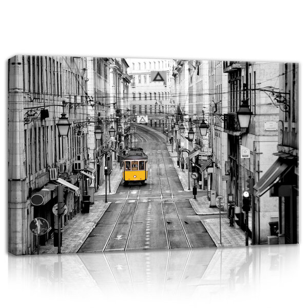 Yellow Tram Canvas Schilderij PP10330O4