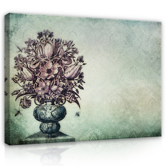 Flowers Vintage Canvas Schilderij PP13518O1