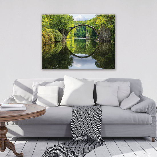 Rakocze Bridge-Kromlau Canvas Schilderij PP11747O1