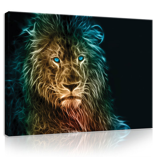 Lion abstraction Canvas Schilderij PP21404O1