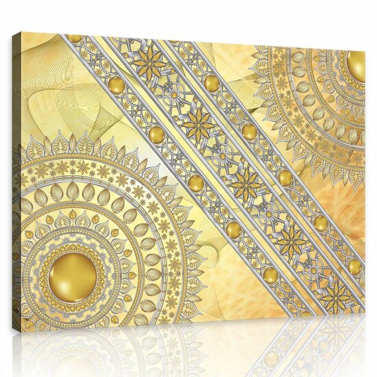 Mandala in Gold Canvas Schilderij PP10118O1