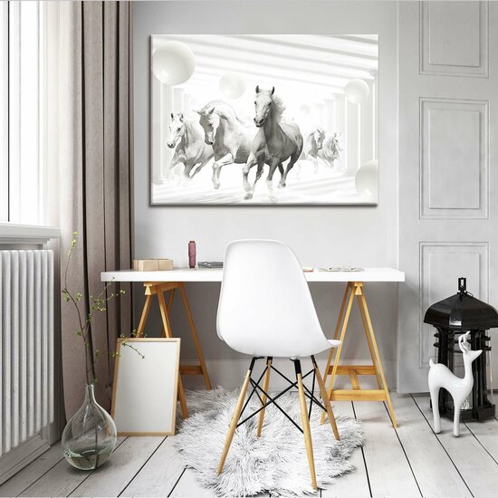 Abstract horses Canvas Schilderij PP10154O1