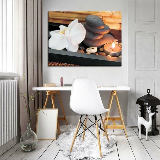 SPA Orchid and Stones Canvas Schilderij PP10188O1
