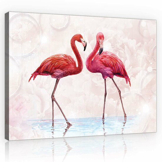 Pink Flamingos Canvas Schilderij PP10199O1