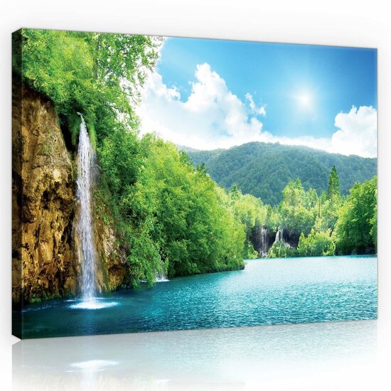 Waterfall Canvas Schilderij PP10201O1