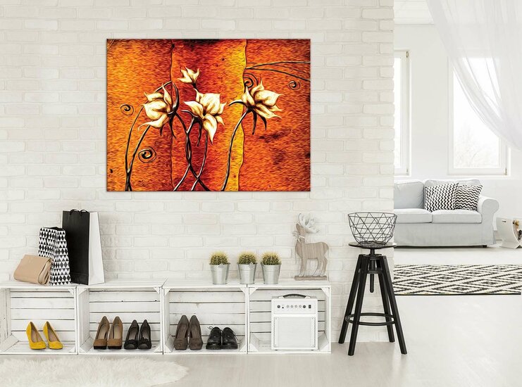 Artistic Flowers Canvas Schilderij PP10304O1