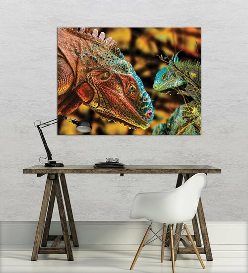 Colourful Komodo Dragon Canvas Schilderij PP10568O1