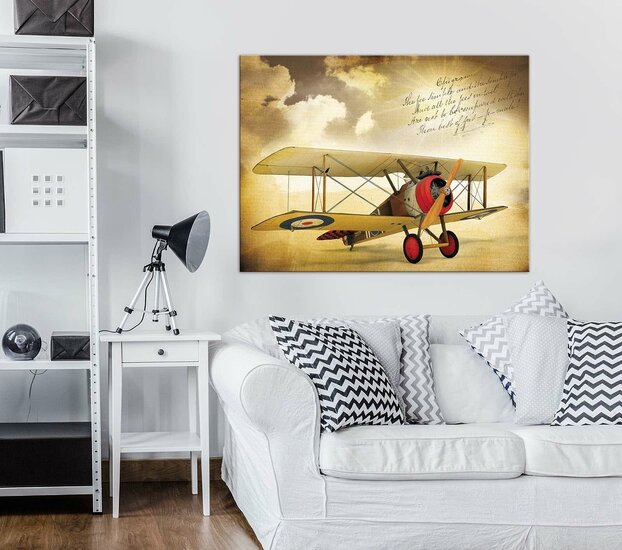 Vintage Plane Canvas Schilderij PP10607O1