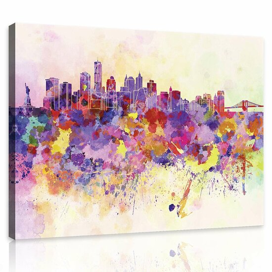 Colourful City Canvas Schilderij PP10634O1