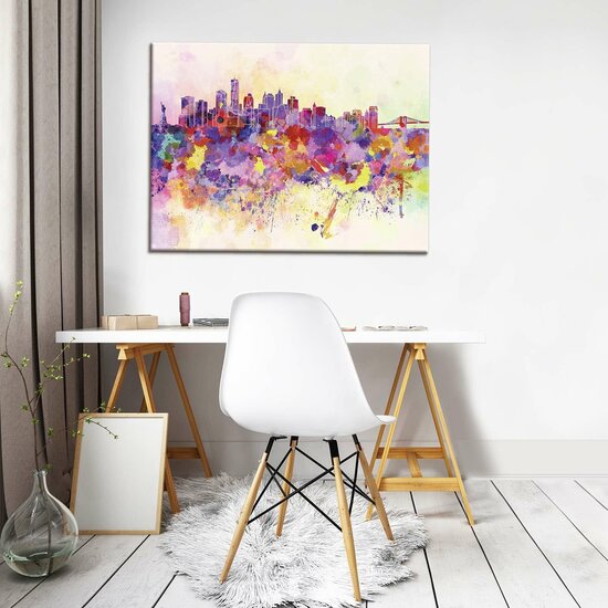 Colourful City Canvas Schilderij PP10634O1