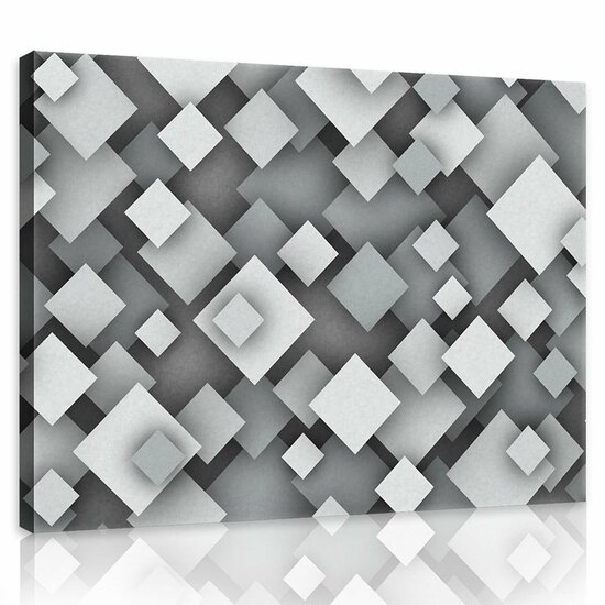 Gray Squares Canvas Schilderij PP10683O1