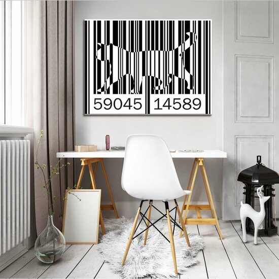 Cat Barcode Canvas Schilderij PP10695O1