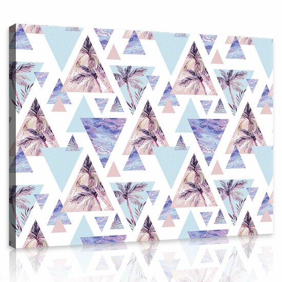 Nature Design on Triangles Canvas Schilderij PP10726O1