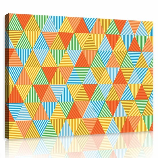 Colourful Triangles Canvas Schilderij PP10758O1